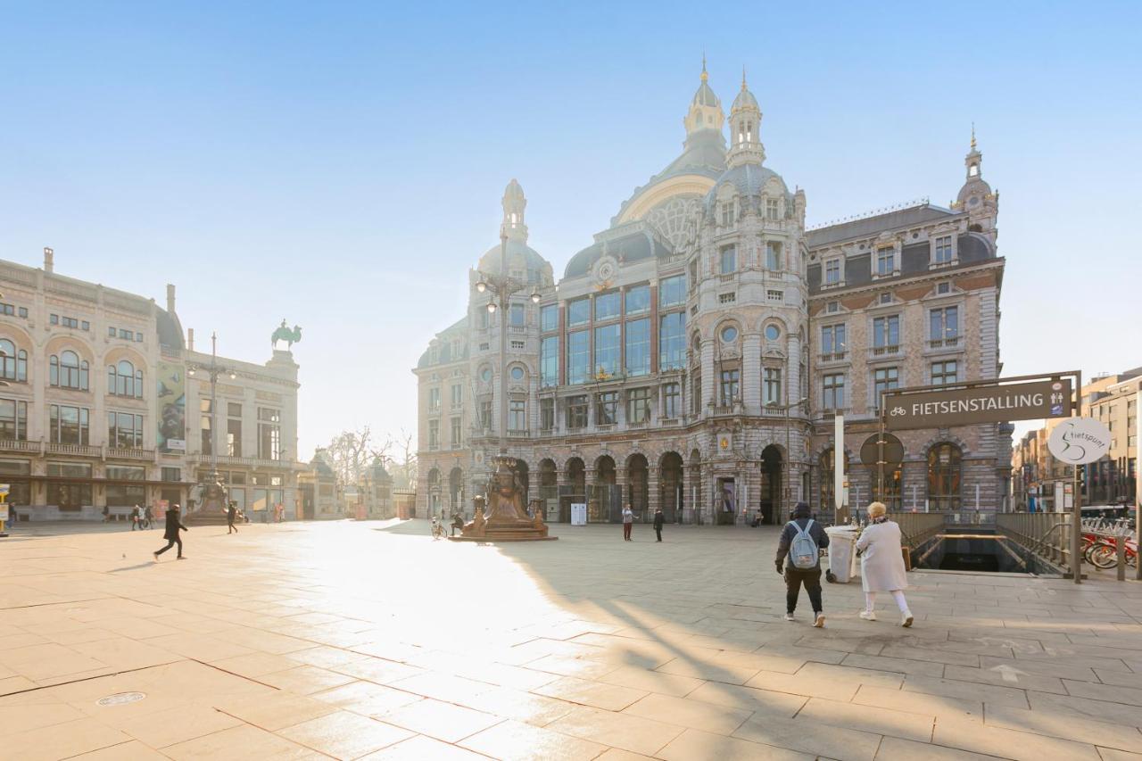 Studio In City Center With Terrace, Netflix - Wifi Antwerpen Exterior foto